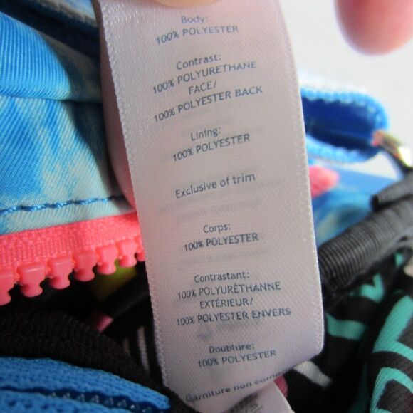 LULULEMON Ivivva Bag Blue Tie Dye Zip Crossbody Purse Hobo Sling Messenger - Picture 14 of 16